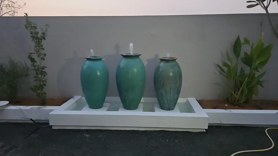 Tiled water feature